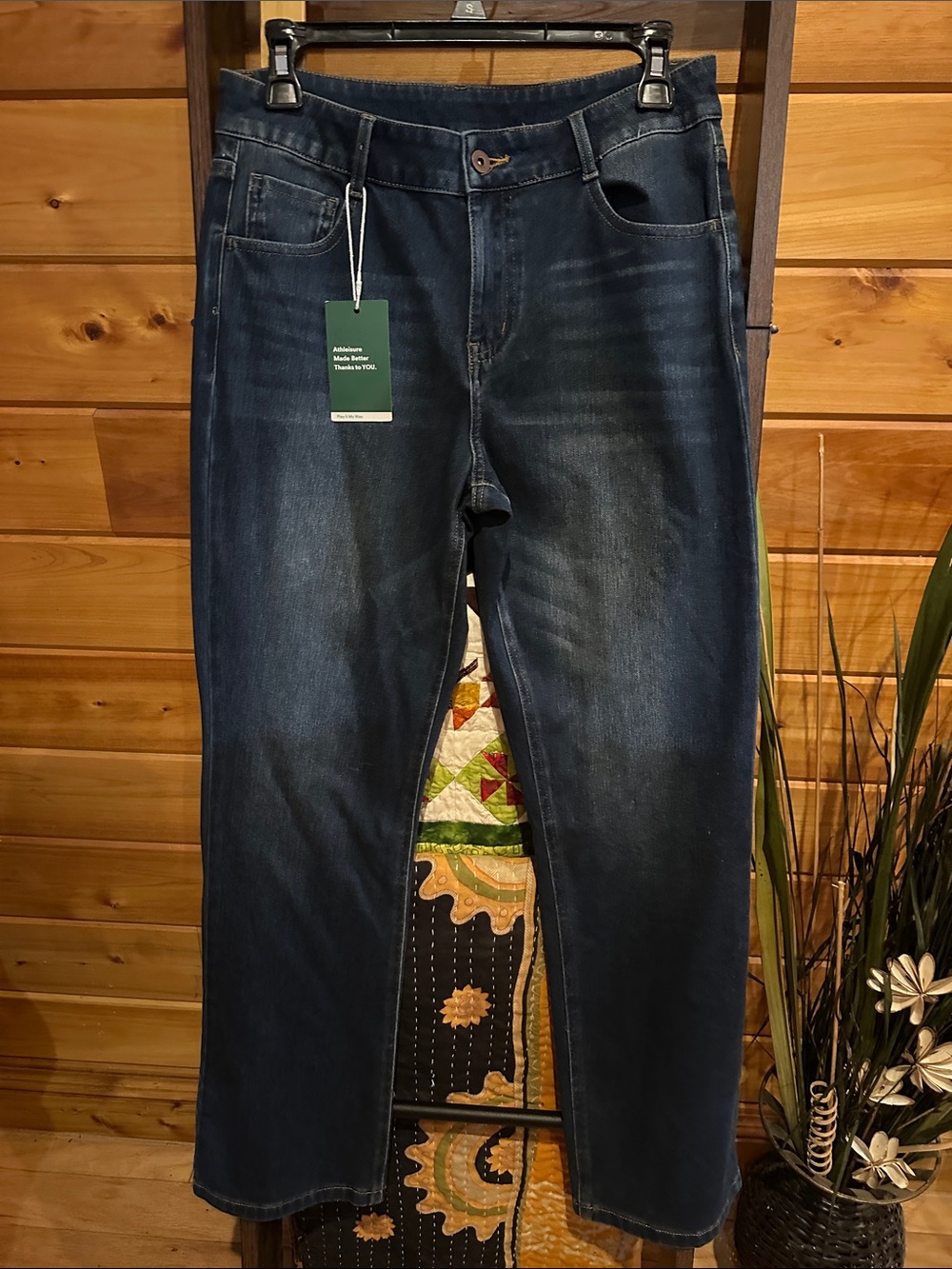 HALARA Dark Blue Straight-Leg Women's Jeans